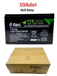 10 Adet 12V 12Ah Jel Akü Yeni Üretim Jel Sistem - 1