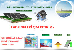 1200 Watt Güneş Enerjili Mini Buzdolabı + Led TV Hazır Solar Paketi - 3