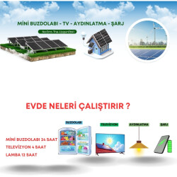 1200W invertör, 2 x 100ah jel akü, 2 x 205w monokristal panel Solar Güneş Sistemi - 3