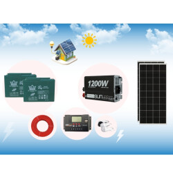 1200W invertör, 2 x 100ah jel akü, 2 x 205w monokristal panel Solar Güneş Sistemi - 4
