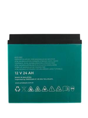 12V 24AH Elektrikli Motosiklet Aküsü ve Elektrikli Bisiklet Aküsü 4'lü Set Jel Akü 2025 Üretim - 2