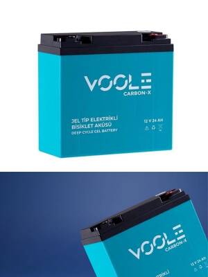 12V 24AH Elektrikli Motosiklet Aküsü ve Elektrikli Bisiklet Aküsü 4'lü Set Jel Akü 2025 Üretim - 3