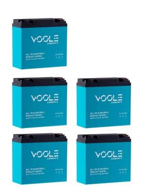 12V 24AH JEl Akü 5'li Set Elektrikli Bisiklet Aküsü 60v olan modeller için - 1