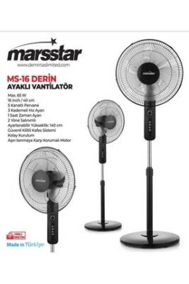 65W Ayaklı Vantilatör – 140 cm Yükseklik, Sessiz ve Güçlü Serinlik - 1