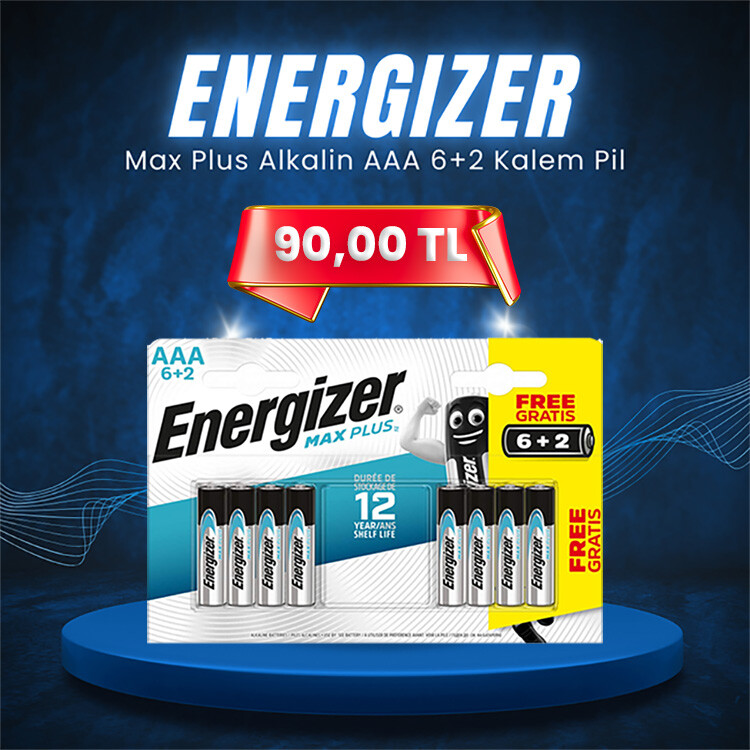 ENERGIZER MAX PLUS ALKALİN 6+2