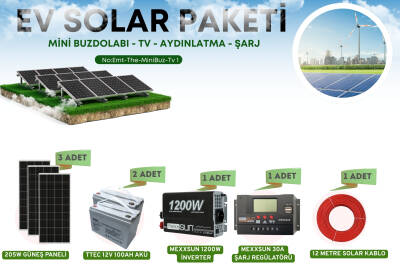 Bağ Evi Karavan Mini Buzdolabı Tv Aydınlatma Solar Paket 3kwp - 2