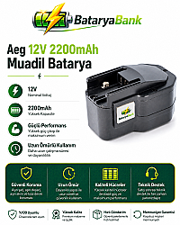 BataryaBank AEG 12V 2200mAh Muadil Matkap Bataryası - Aeg