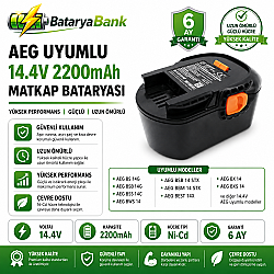 BataryaBank AEG 14.4V 2200mAh Ni-Cd Muadil Matkap Bataryası - Aeg