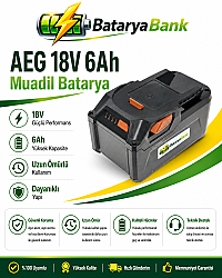 BataryaBank AEG 18V 6Ah Li-ion Muadil Matkap Bataryası - Aeg