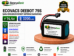 BataryaBank Ecovacs Deebot 79S Uyumlu Robot Süpürge Bataryası 14.4V 3200mAh Li-ion Şarj Edilebilir Pil - BataryaBank
