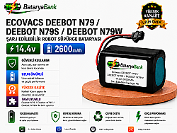 BataryaBank Ecovacs Deebot N79 / N79S / N79W Uyumlu Robot Süpürge Bataryası 14.4V 2600mAh Li-ion Şarj Edilebilir Pil - BataryaBank