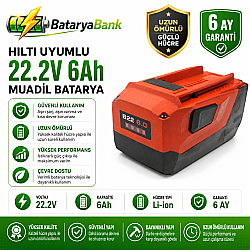 BataryaBank Hilti B22 Uyumlu 22.2V 6Ah Li-ion Muadil Matkap Bataryası - Hilti