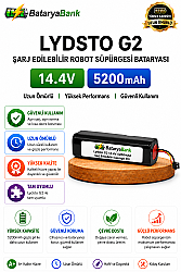 BataryaBank Lydsto G2 Uyumlu Robot Süpürge Bataryası 14.4V 5200mAh Li-ion Şarj Edilebilir Süpürge Pili - BataryaBank