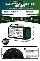BataryaBank Mi Vacuum Mop G1 2in1 Essential (MJSTG1) Uyumlu Robot Süpürge Bataryası 14.4V 3200mAh Li-ion Yedek Pil - BataryaBank