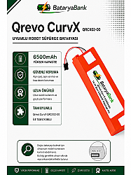 BataryaBank Roborock Qrevo CurvX (QRCX02-00) Uyumlu Robot Süpürge Bataryası 14.4V 6500mAh Li-ion Yüksek Kapasiteli Pil - BataryaBank