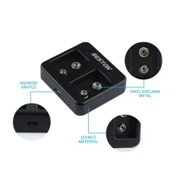 Beston M7005 Siyah 2 X 9 Volt Pil Şarj Cihazı - 3