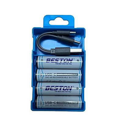 Beston USB Şarjlı AA Pil 1.5V | Şarj Cihazına İhtiyaç Yok 2200mah - 3