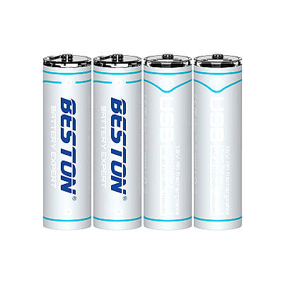 Beston USB Şarjlı AA Pil 1.5V | Şarj Cihazına İhtiyaç Yok 2200mah - 4