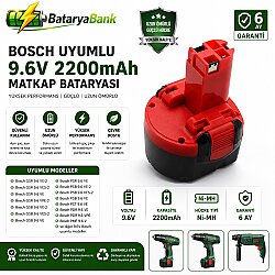 Bosch 9.6v 2200mAH Ni-Cd Batarya - Bosch