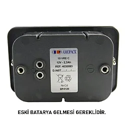Cardio Bexen Reanibex 1-3-5 / Cardio DES400A Uyumlu 12V 3000mAh Defibrilatör Batarya Pil Değişimi - PilGross