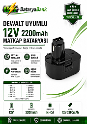 Dewalt Uyumlu 12V 2200mAh Ni-Cd Şarjlı Matkap Bataryası - BataryaBank - Bosch