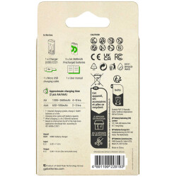 GP E221 USB Pil Şarj Cihazı 2 Adet 2600 AA Kalem Pilli Set - 2