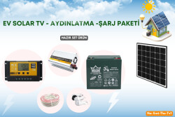 Güneş Enerji Sistem (TV - Aydınlatma - Cep Telefonu Şarjı - PC Şarjı) - BataryaBank