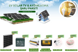  Güneş Enerjisi Aydınlatma - Tv Paketi 500w Inverter 50w Güneş Paneli 24ah Jel Akü - 2