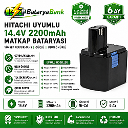 Hitachi 14.4V 2200mAh Muadil Matkap Bataryası - Hitachi
