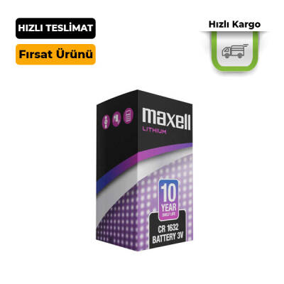 Maxell CR1632 3V Lityum Düğme Pil 100 Adet Kutu Satış - 1