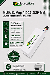 Mi Mijia 1C Robot Vacuum Mop P1904-4S1P-MM Uyumlu 14.4V 2600mAh Li-ion Robot Süpürge Bataryası - BataryaBank
