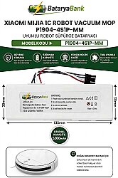 Mi Mijia 1C Robot Vacuum Mop P1904-4S1P-MM Uyumlu Batarya 14.4V 5200mAh Li-ion Yüksek Kapasiteli Pil - BataryaBank