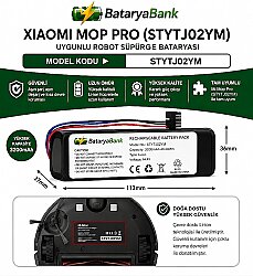 Mi Mijia Robot Vacuum Mop Pro STYTJ02YM Uyumlu Batarya 14.4V 3200mAh Li-ion Robot Süpürge Pili - BataryaBank