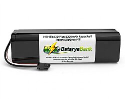 Mi Mijia S10 Plus Robot Süpürge Bataryası 14.4V 5200mAh Li-ion Yüksek Kapasiteli Uyumlu Pil/Batarya - 2