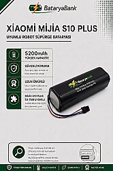 Mi Mijia S10 Plus Robot Süpürge Bataryası 14.4V 5200mAh Li-ion Yüksek Kapasiteli Uyumlu Pil/Batarya - BataryaBank