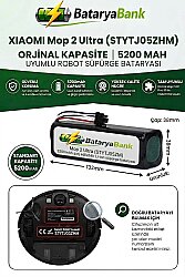 Mi Mop 2 Ultra (STYTJ05ZHM) Uyumlu Robot Süpürge Bataryası 14.4V 5200mAh Li-ion Yedek Pil - BataryaBank
