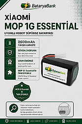 Mi Vacuum Mop G1 2in1 / Essential / MSJTG1 Uyumlu Robot Süpürge Bataryası 2600 mAh - BataryaBank