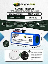 Mii Mijia 1S Robot Süpürge Bataryası 14.8V 5200mAh Li-ion Yüksek Kapasiteli Uyumlu Pil - BataryaBank