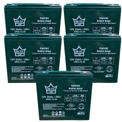 Ortec 12V 24AH Elektrikli Motorsiklet Aküsü 5'li Set - Ortec