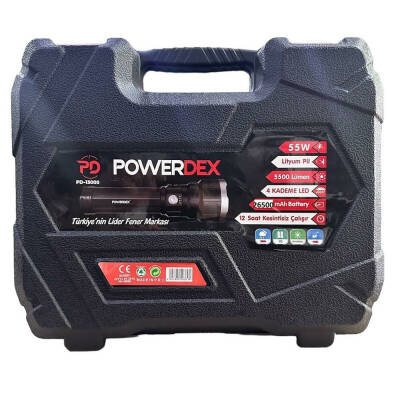 Powerdex PD-13000 55 Watt 5500 Lümen Profesyonel Büyük Şarjlı El Feneri - 4