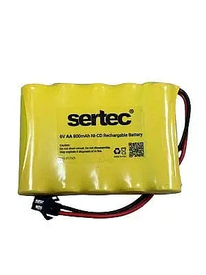Sertec 6V 800mAh Siyah Soket Oyuncak Araba Pili Şarjlı Batarya - 1