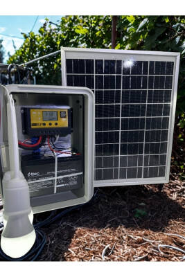 Taşınabilir Güneş Enerjili 2 Lamba ve Cep Telefonu Seti - 1