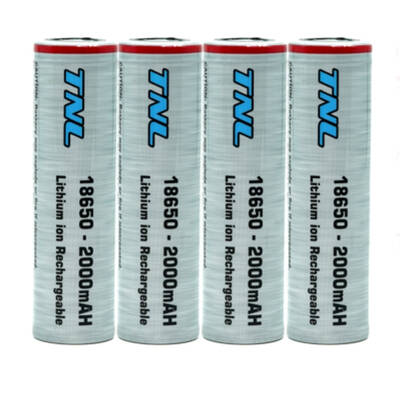 4 Adet TNL 18650 30A Discharge 2000mAH 3.7 Li-ion Başlıksız Şarjlı Pil - 1