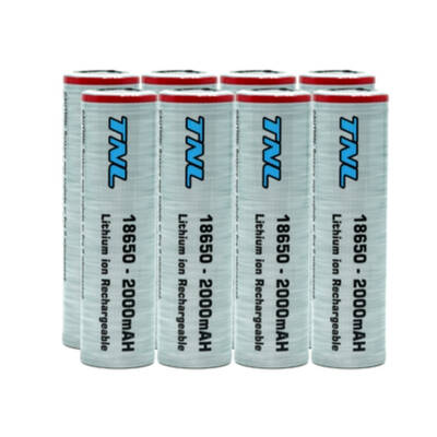 8 Adet TNL 18650 2000mAH 3.7V 30A Discharge Li-ion Başlıksız Şarjlı Pil - 1