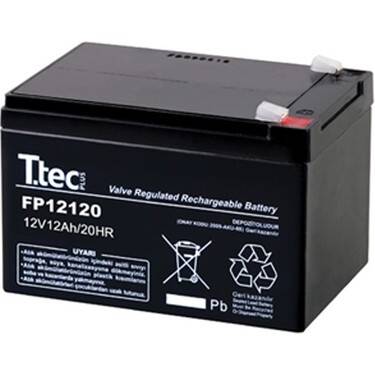 Ttec 12V 12AH Kuru Akü 4 Adet Koli Satış - 1