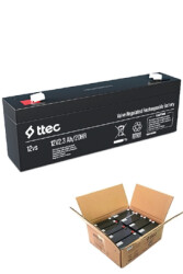 TTec 12v 2.3ah Kuru Tip Akü 8'li Koli Toptan Satış - ttec