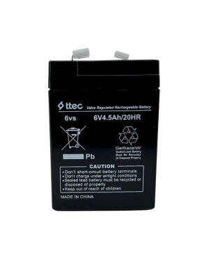Ttec 6V 4.5A Bakımsız Kuru Akü (Işıldak, Terazi ve Elektronik Kasa Sistemi Aküsü) - 1