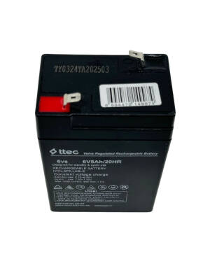 Ttec 6V 5AH Akü (Bakımsız – Uzun Ömürlü – 03/2025) 6 Volt 5 Amper - 2
