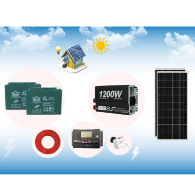 TV, Buzdolabı, Aydınlatma İçin Güneş Enerji Sistemi Bağ Evi Ve Karavan Solar Sistem - 4