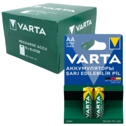 Varta 2700mAH Şarj Edilebilir Kalem Pil AA 20'li Kutu Satış - Varta